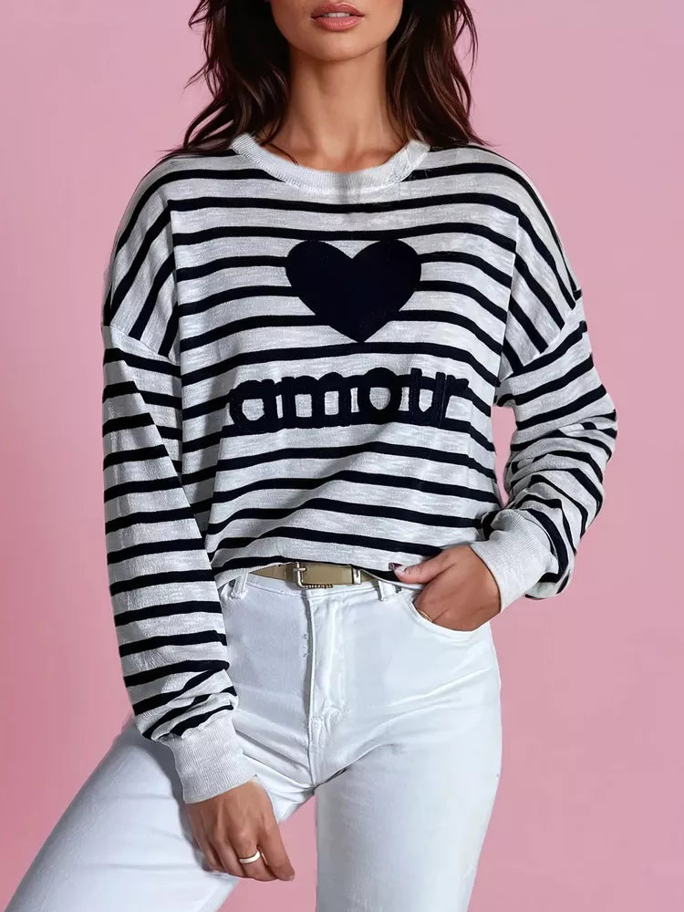 Women's navy blue sweater Amour