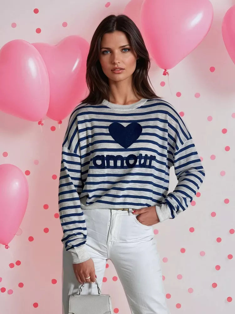Women's blue sweater Amour