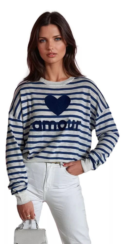 Women's blue sweater Amour