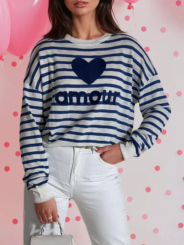 Women's blue sweater Amour