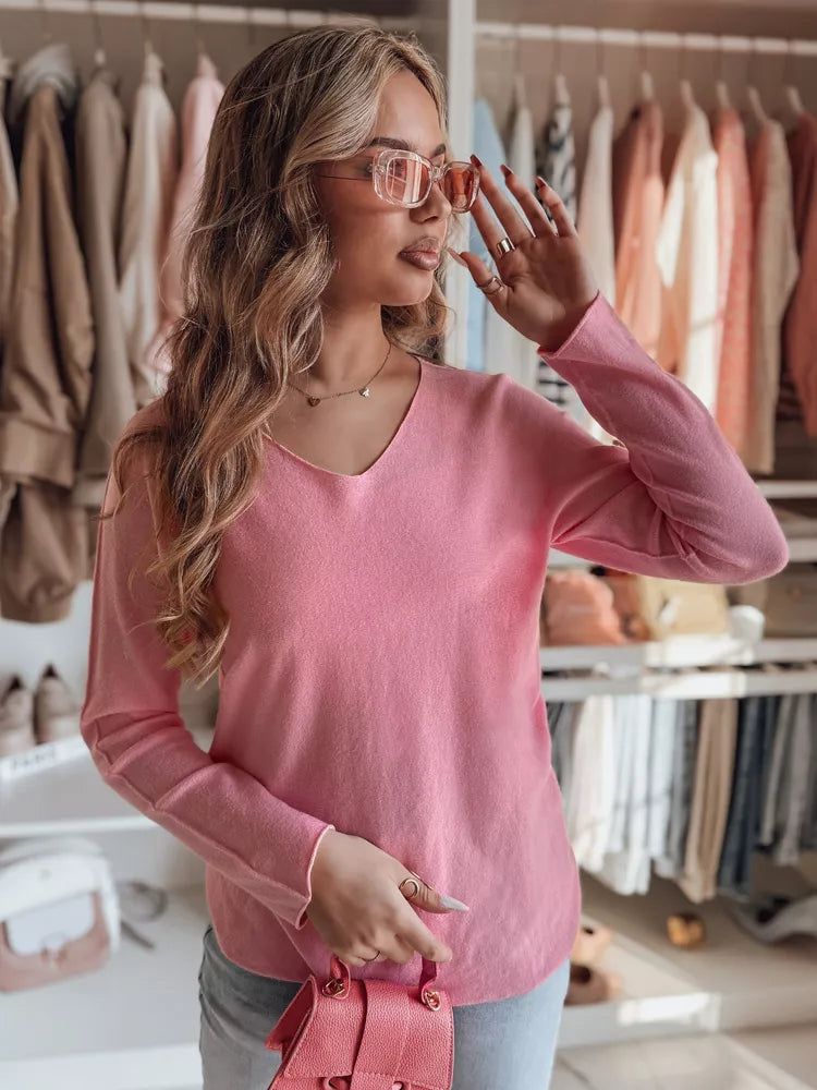 Women's pink thin sweater Otilija