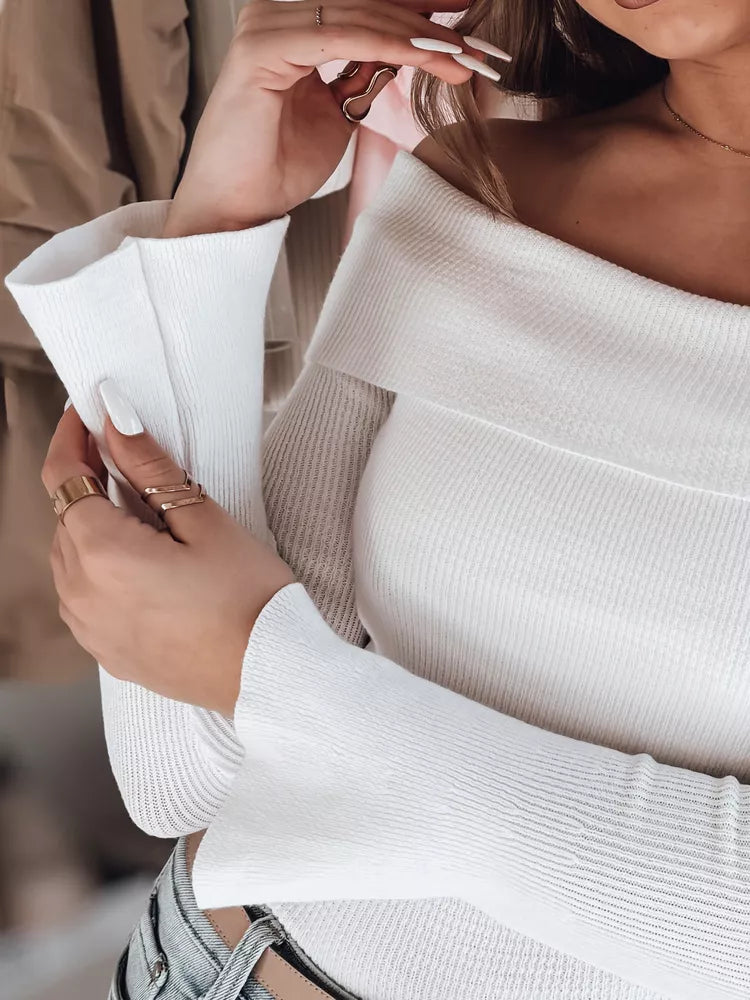 Women's white sweater Show