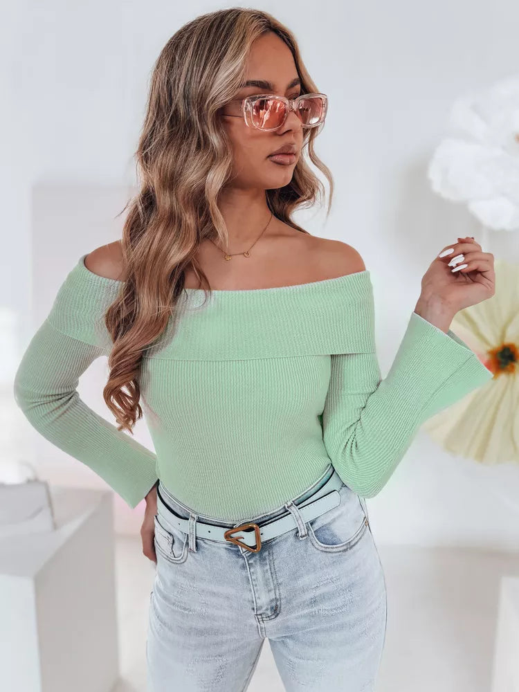 Women's green sweater Show