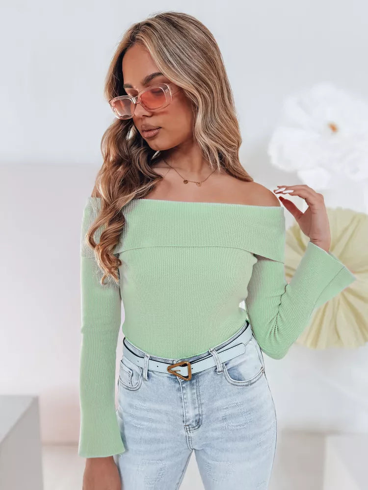 Women's green sweater Show