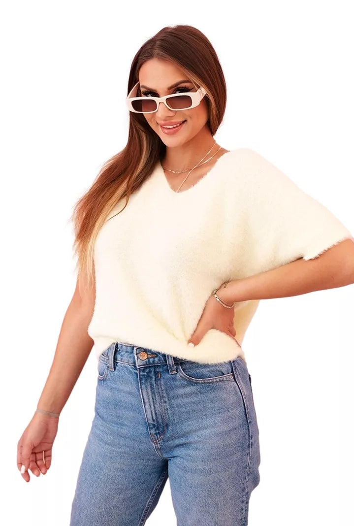 Women's light yellow sweater Cloud