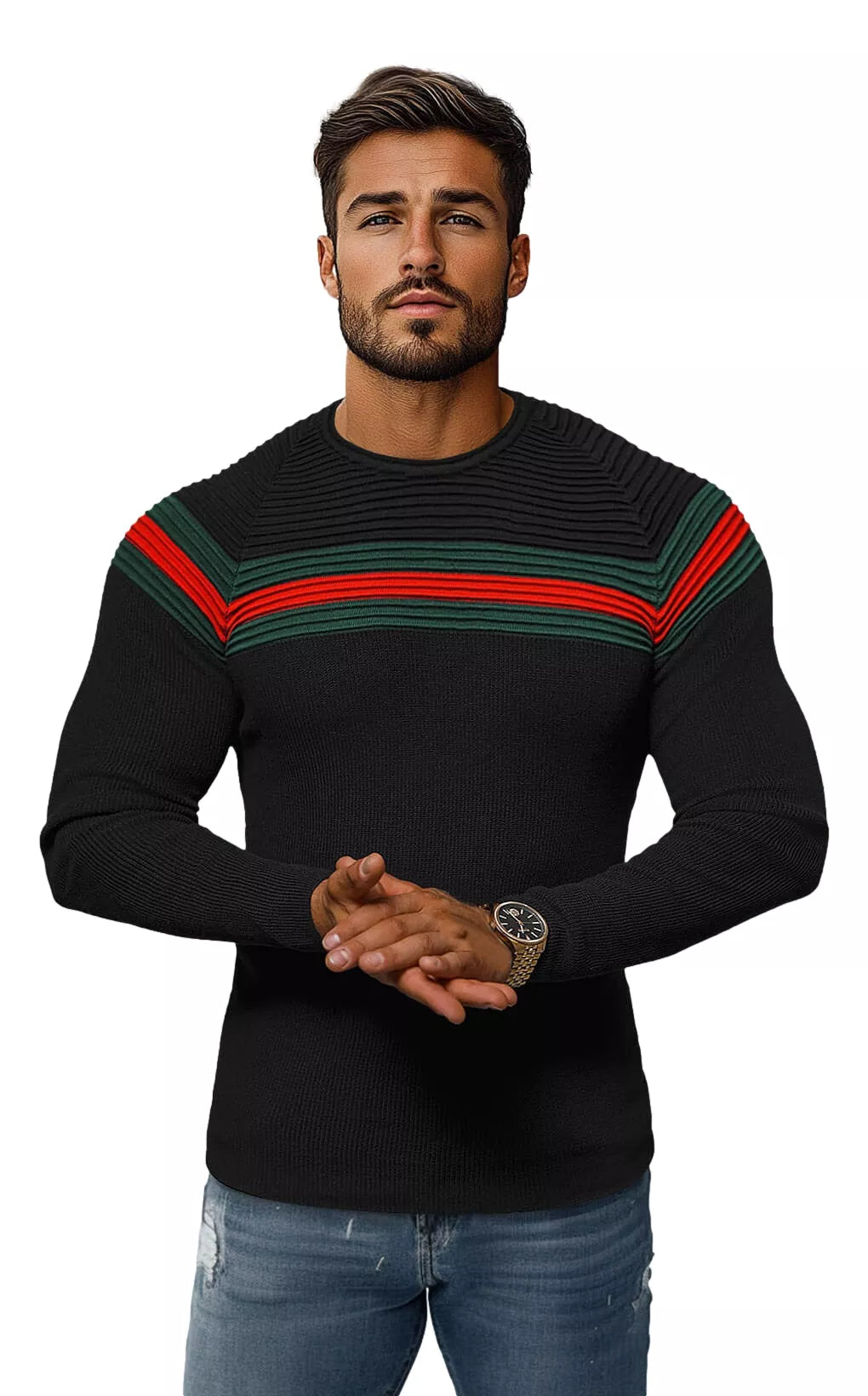 Men's black sweater Omer