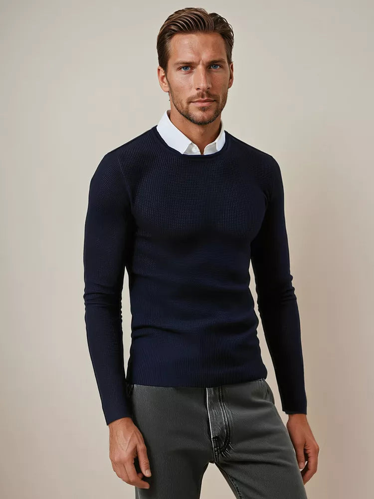 Men's navy blue sweater Areta