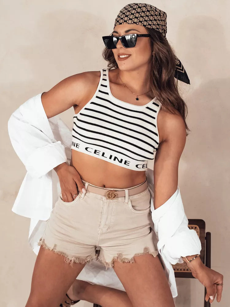 Women's brown denim shorts Sunylook