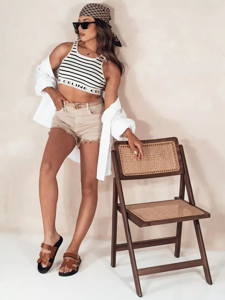 Women's brown denim shorts Sunylook