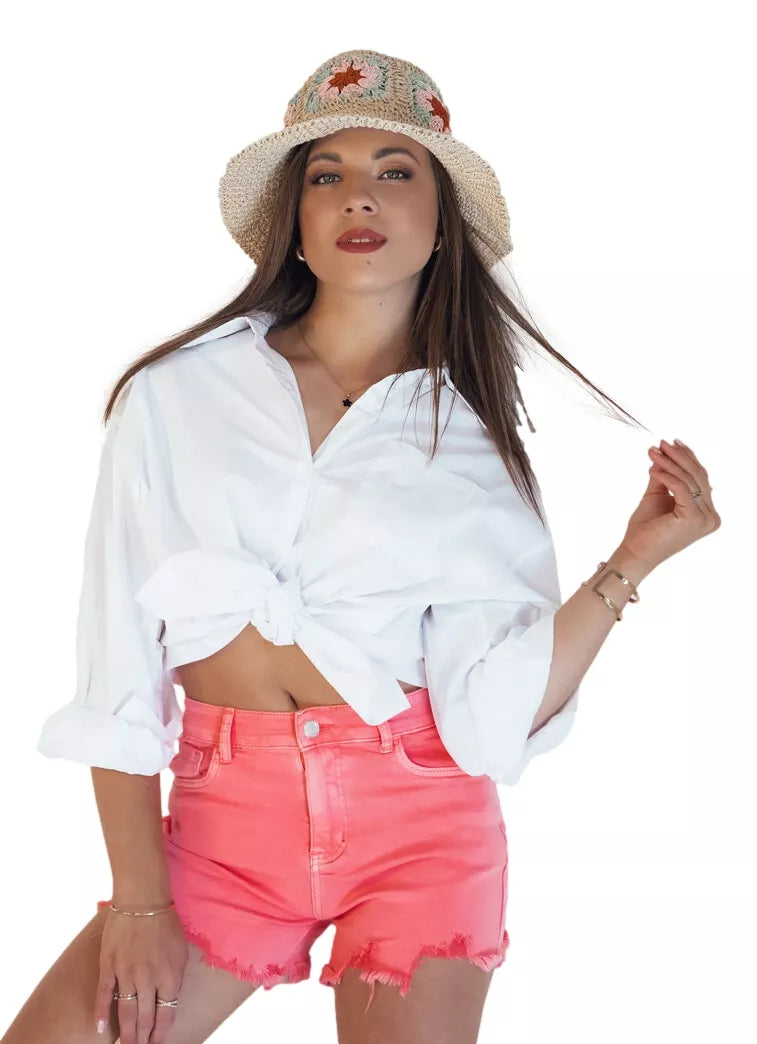 Women's pink denim shorts Sunylook