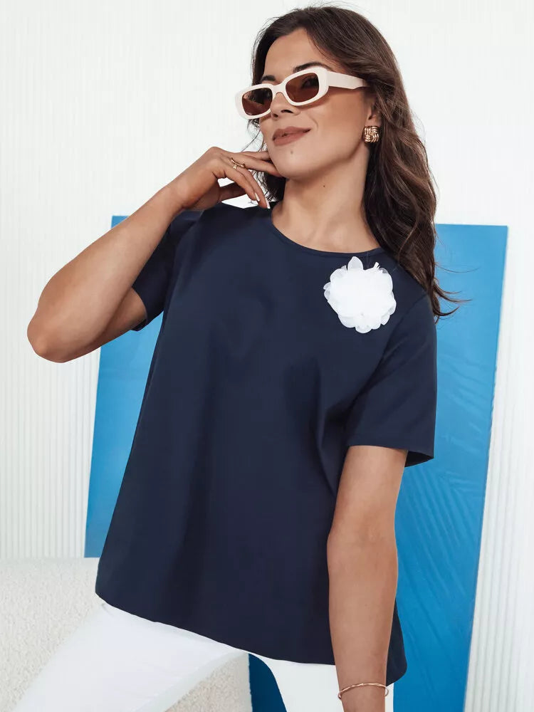 Women's navy blue T-shirt Binda