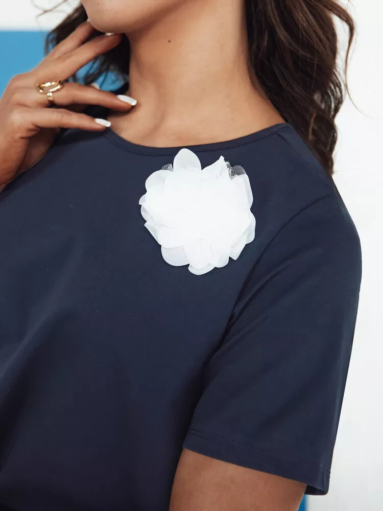 Women's navy blue T-shirt Binda