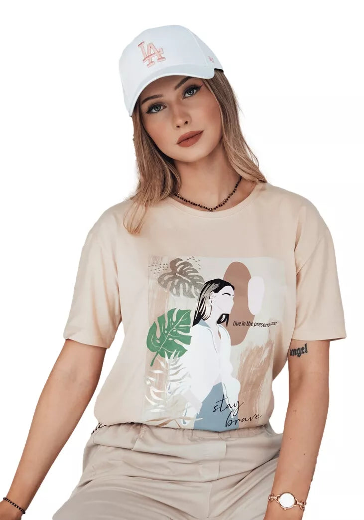 Women's brown T-shirt Breivi