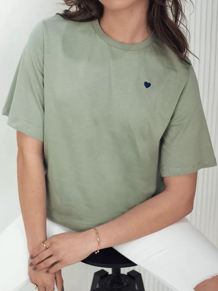 Women's khaki navy T-shirt Mila