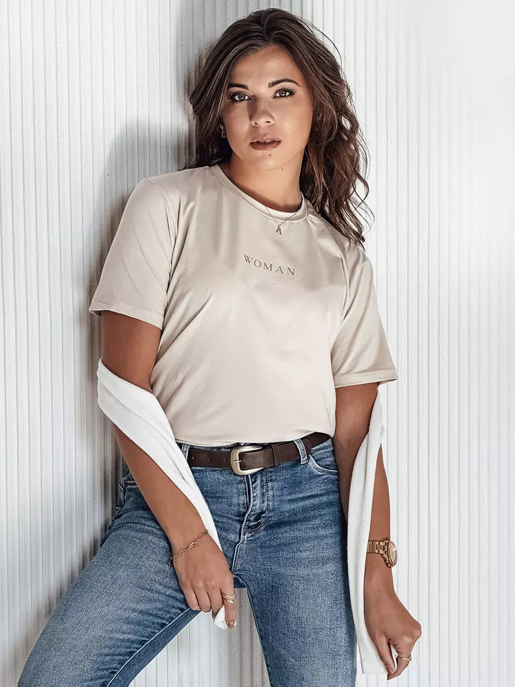 Women's brown T-shirt Woman