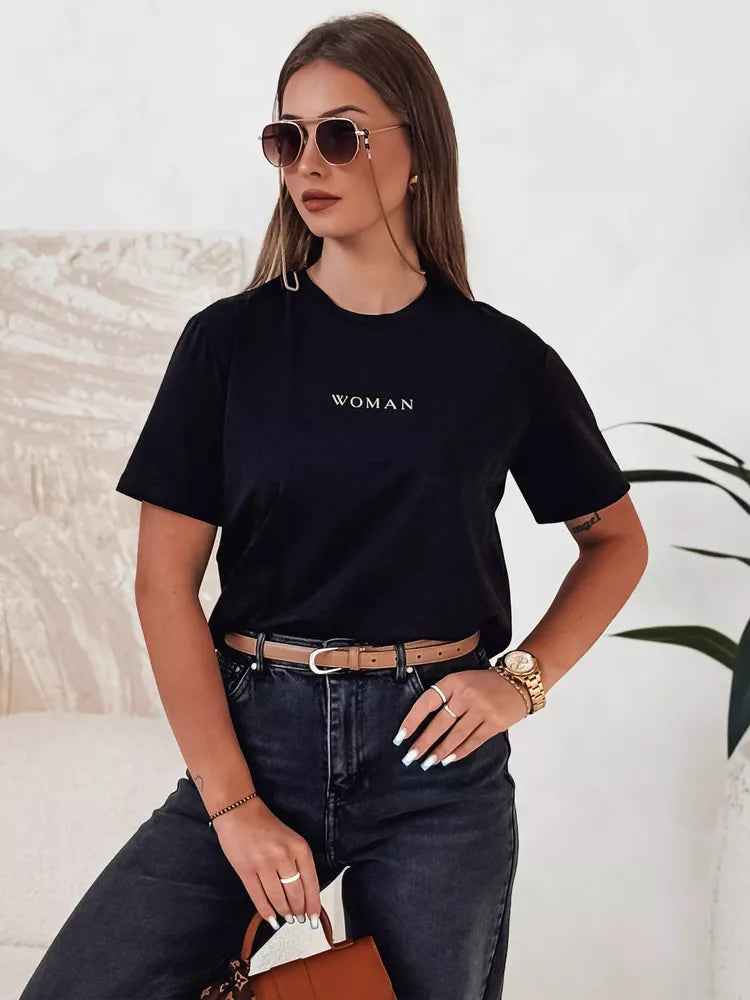 Women's black T-shirt Woman