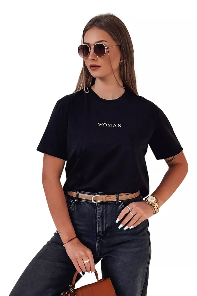 Women's black T-shirt Woman