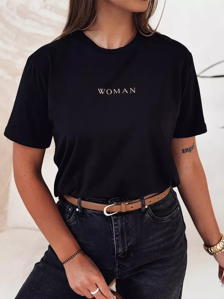 Women's black T-shirt Woman