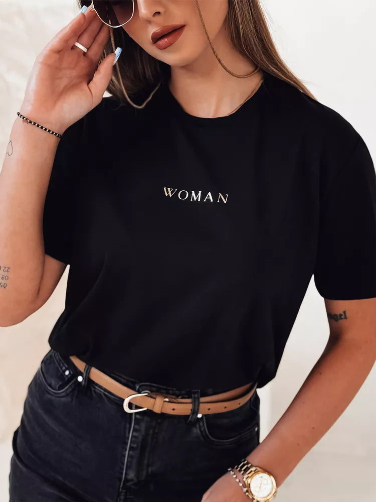Women's black T-shirt Woman