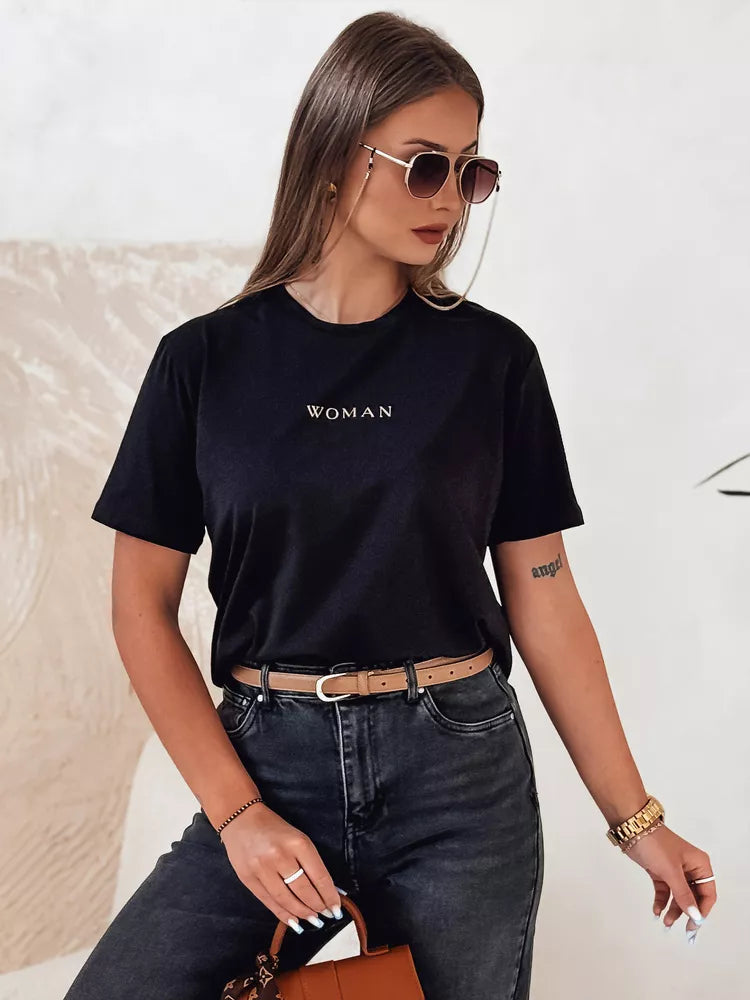 Women's black T-shirt Woman