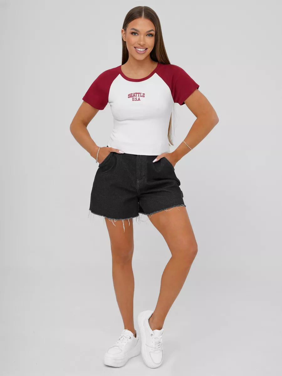Women's white/red T-shirt Seattle USA