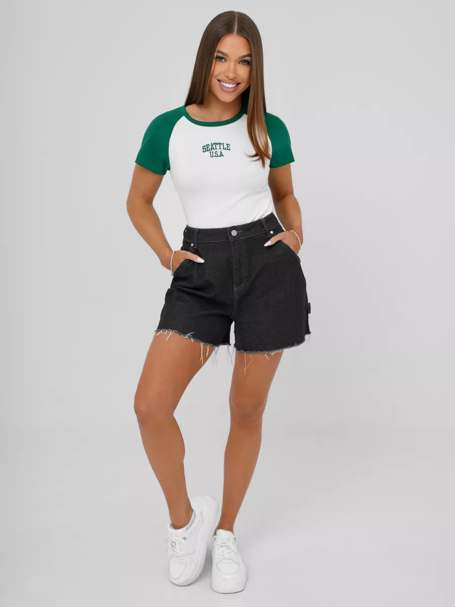 Women's white/green T-shirt Seattle USA