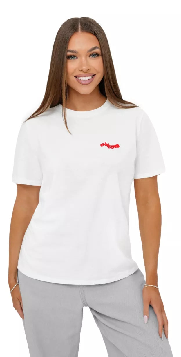 Women's white T-shirt Inlove