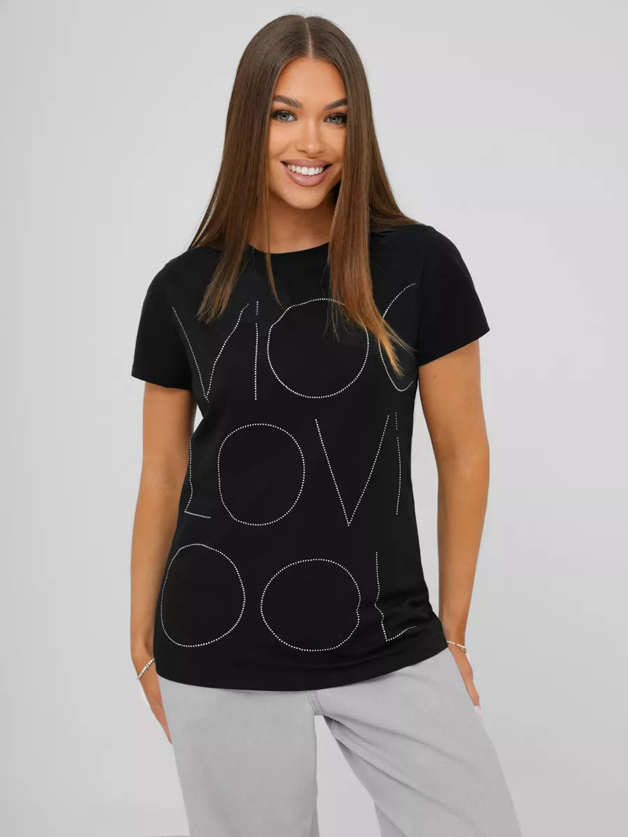 Women's black T-shirt Cool