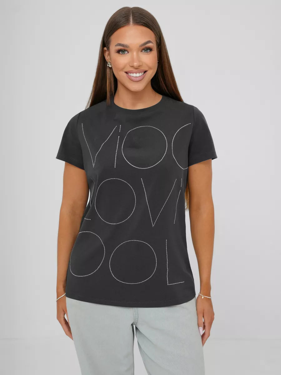 Women's dark gray T-shirt Cool