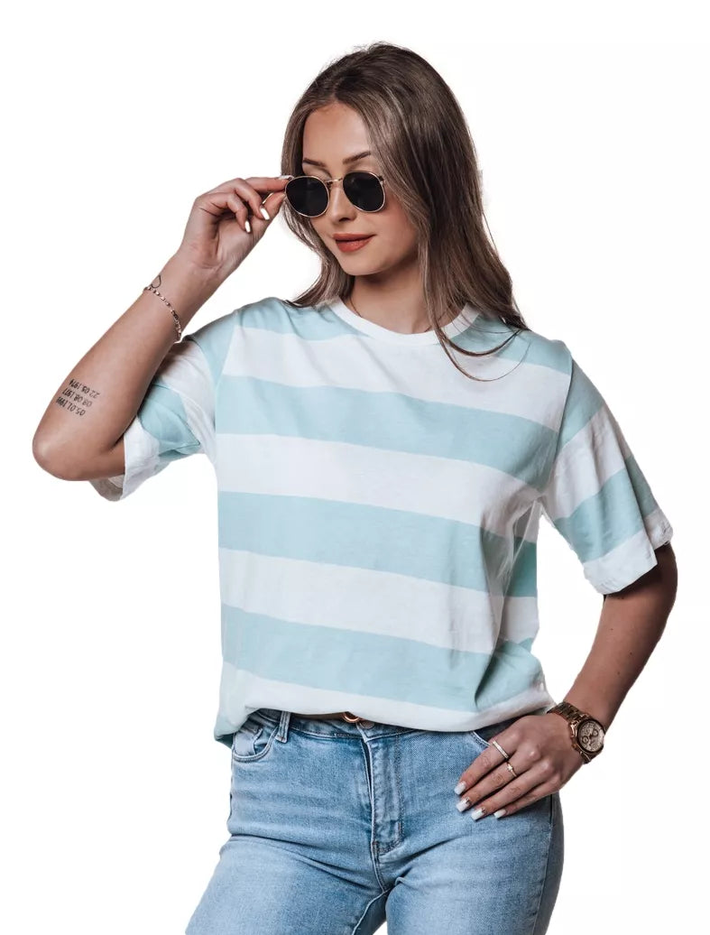 Women's striped blue T-shirt Almin