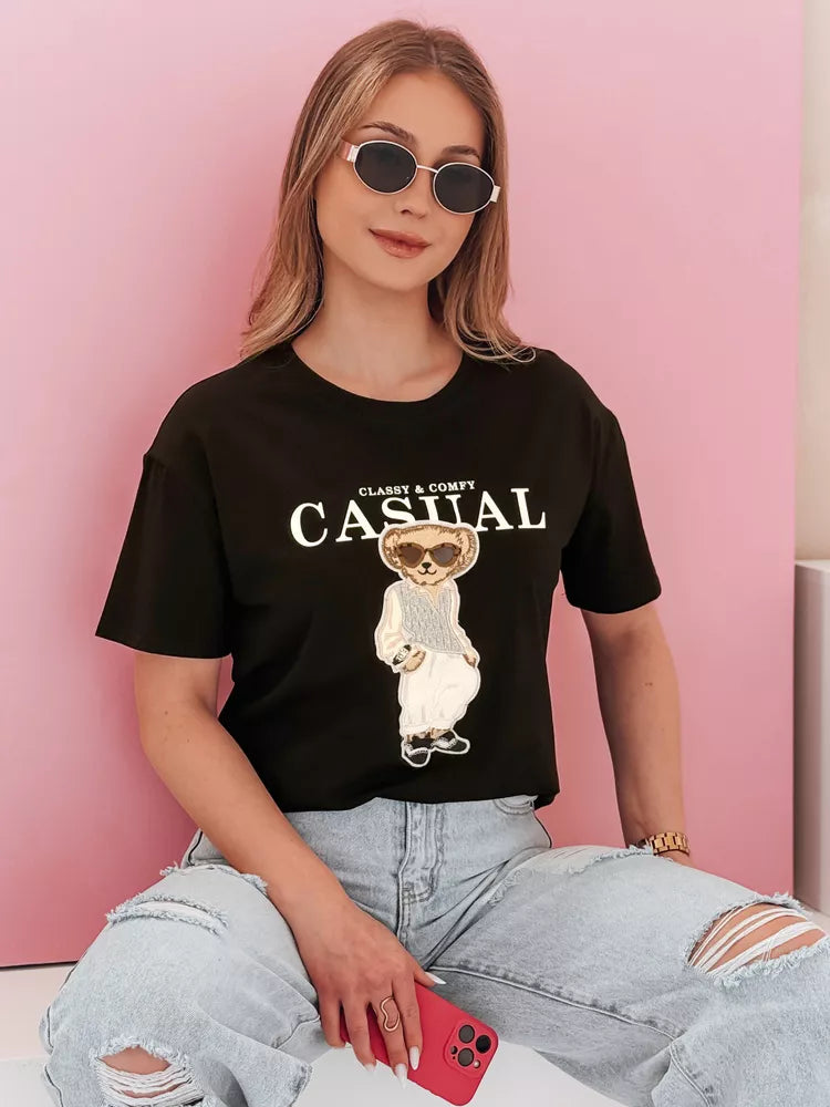 Women's black T-shirt Classy 