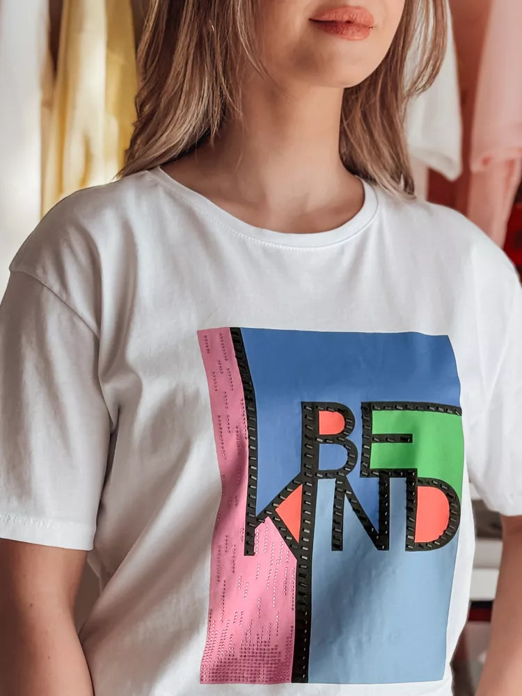 Women's white T-shirt Kindbe