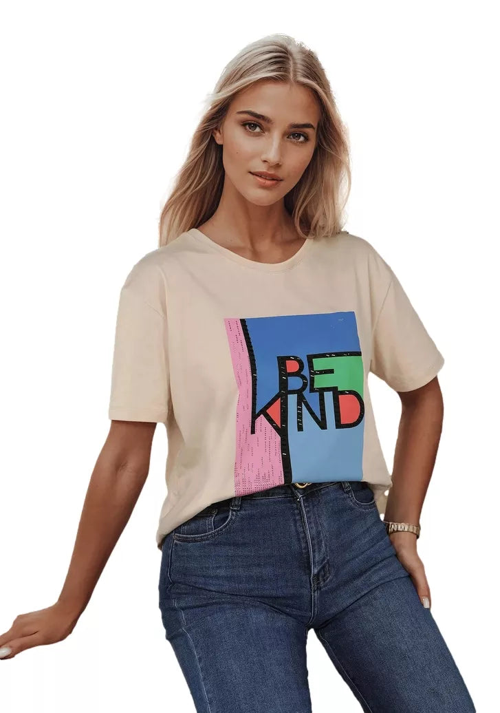 Women's brown T-shirt Kindbe