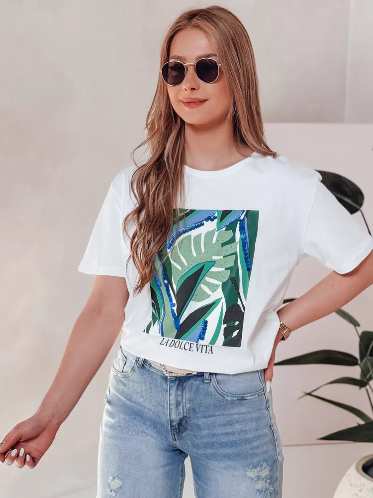 Women's white T-shirt Mumba