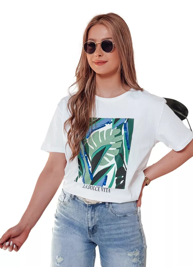 Women's white T-shirt Mumba