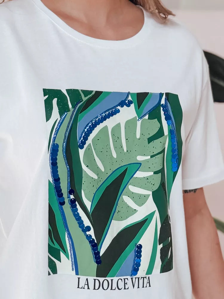 Women's white T-shirt Mumba