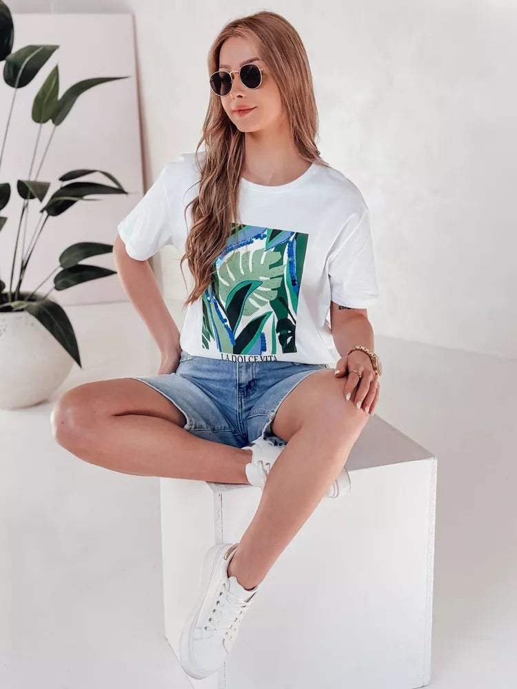 Women's white T-shirt Mumba