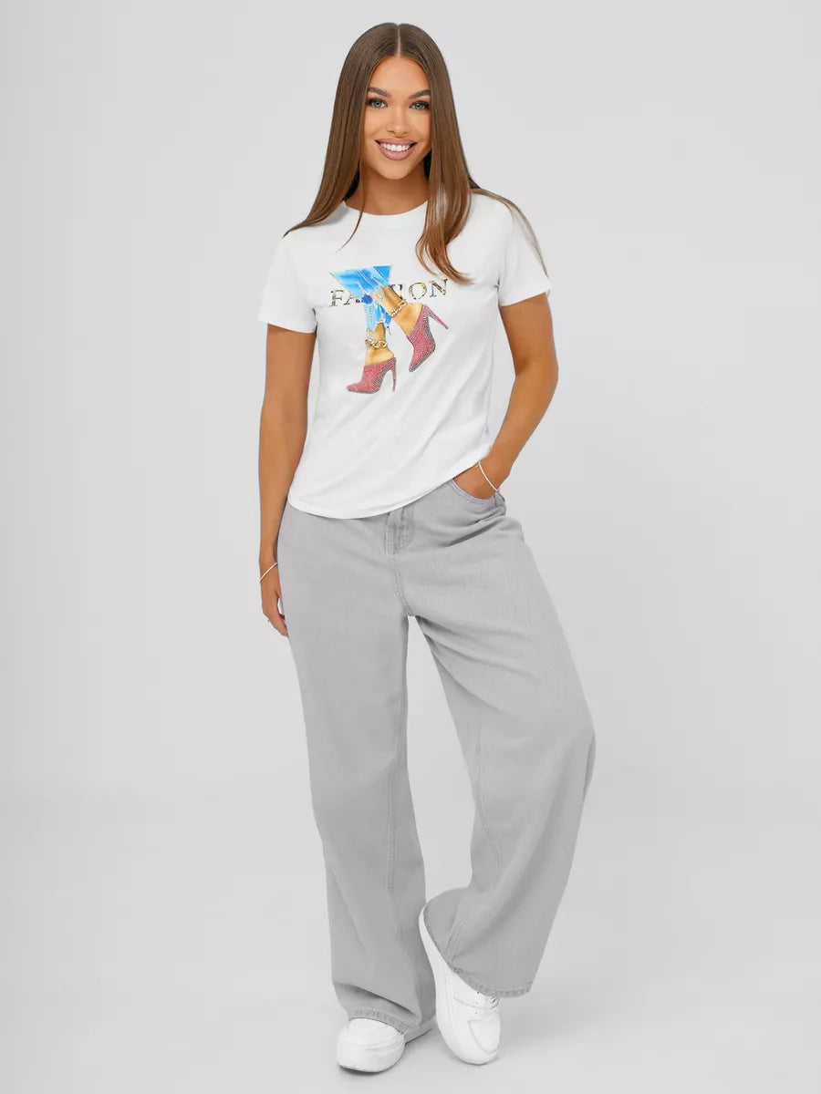 Women's white T-shirt Fact