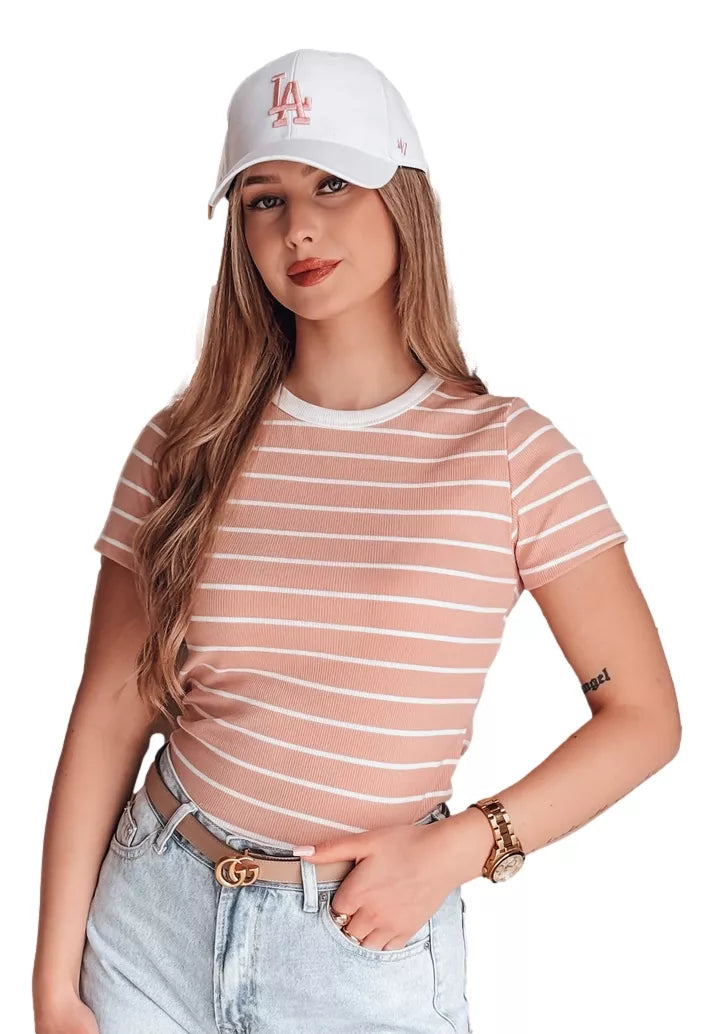 Women's pink striped T-shirt Liness 