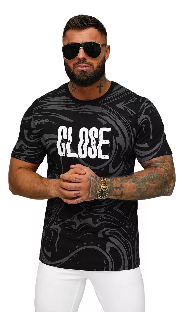 Men's black shirt Close