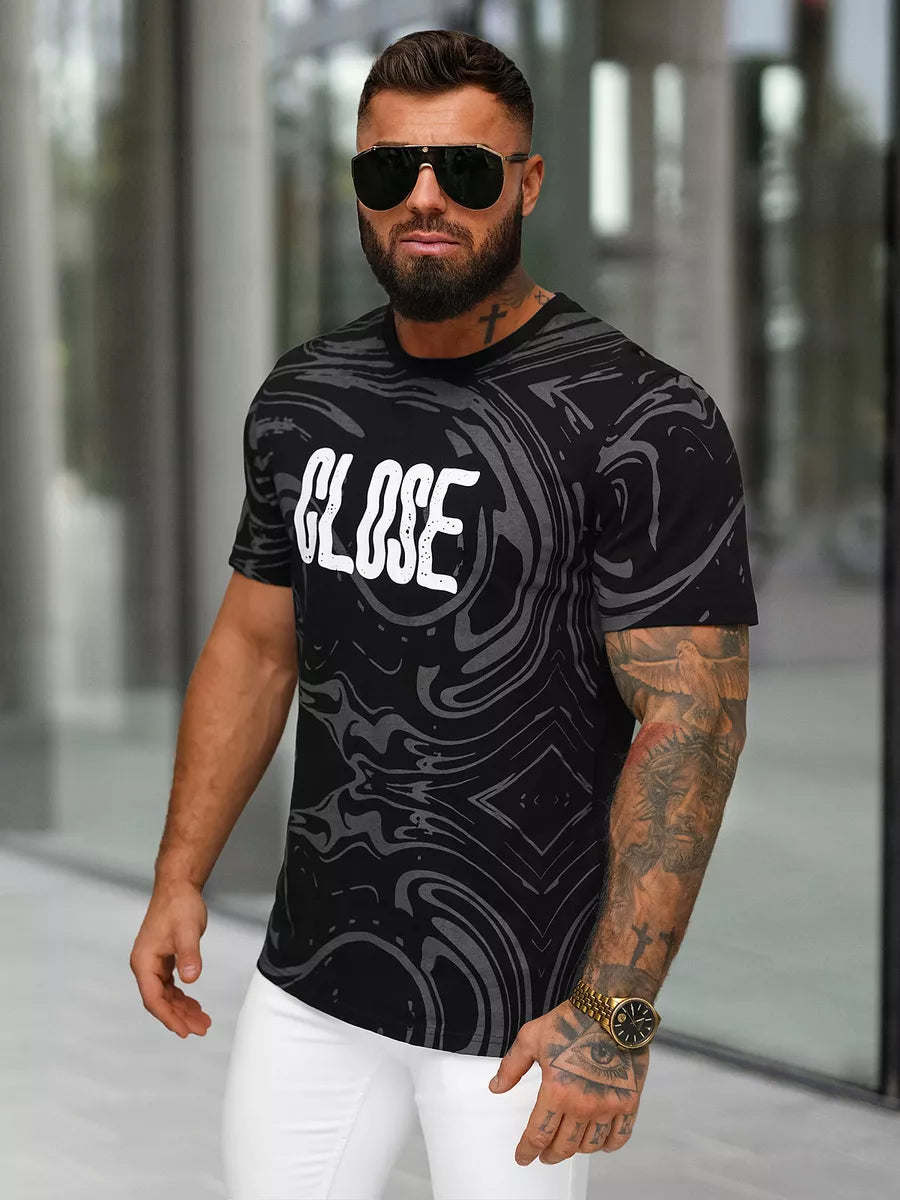 Men's black shirt Close