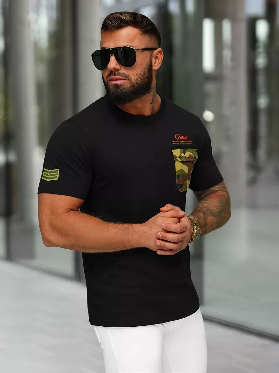 Men's black T-shirt Soldier