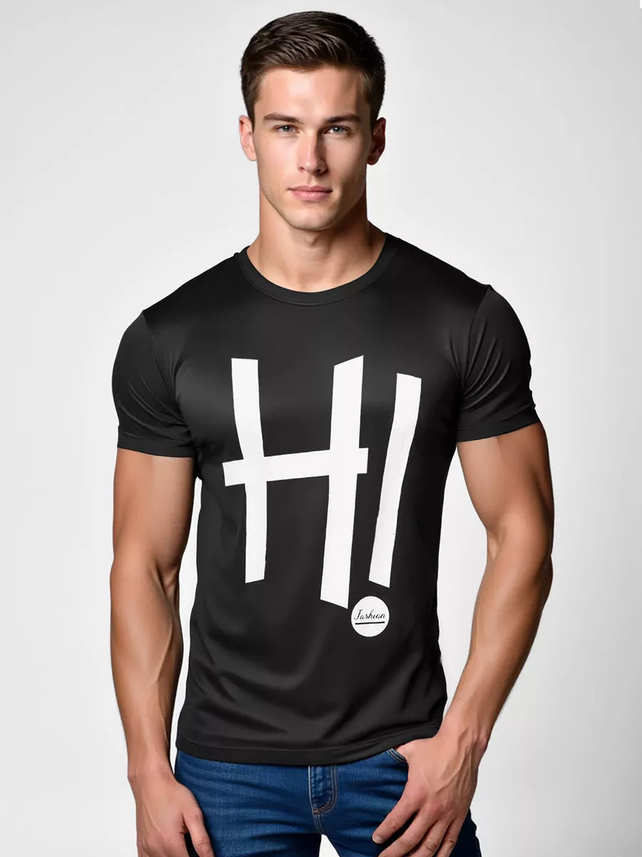 Men's black T-shirt Hi