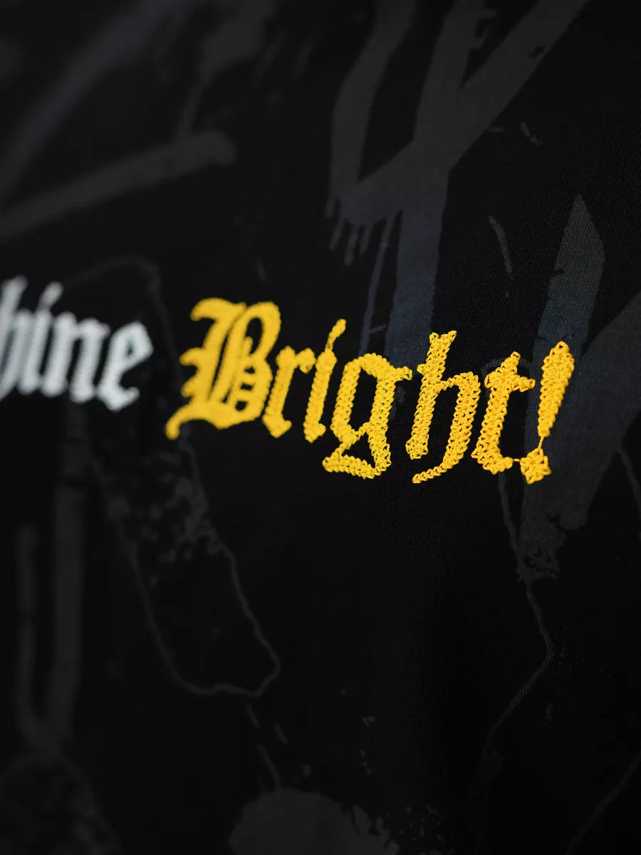 Men's black loose-fitting T-shirt Shine Bright