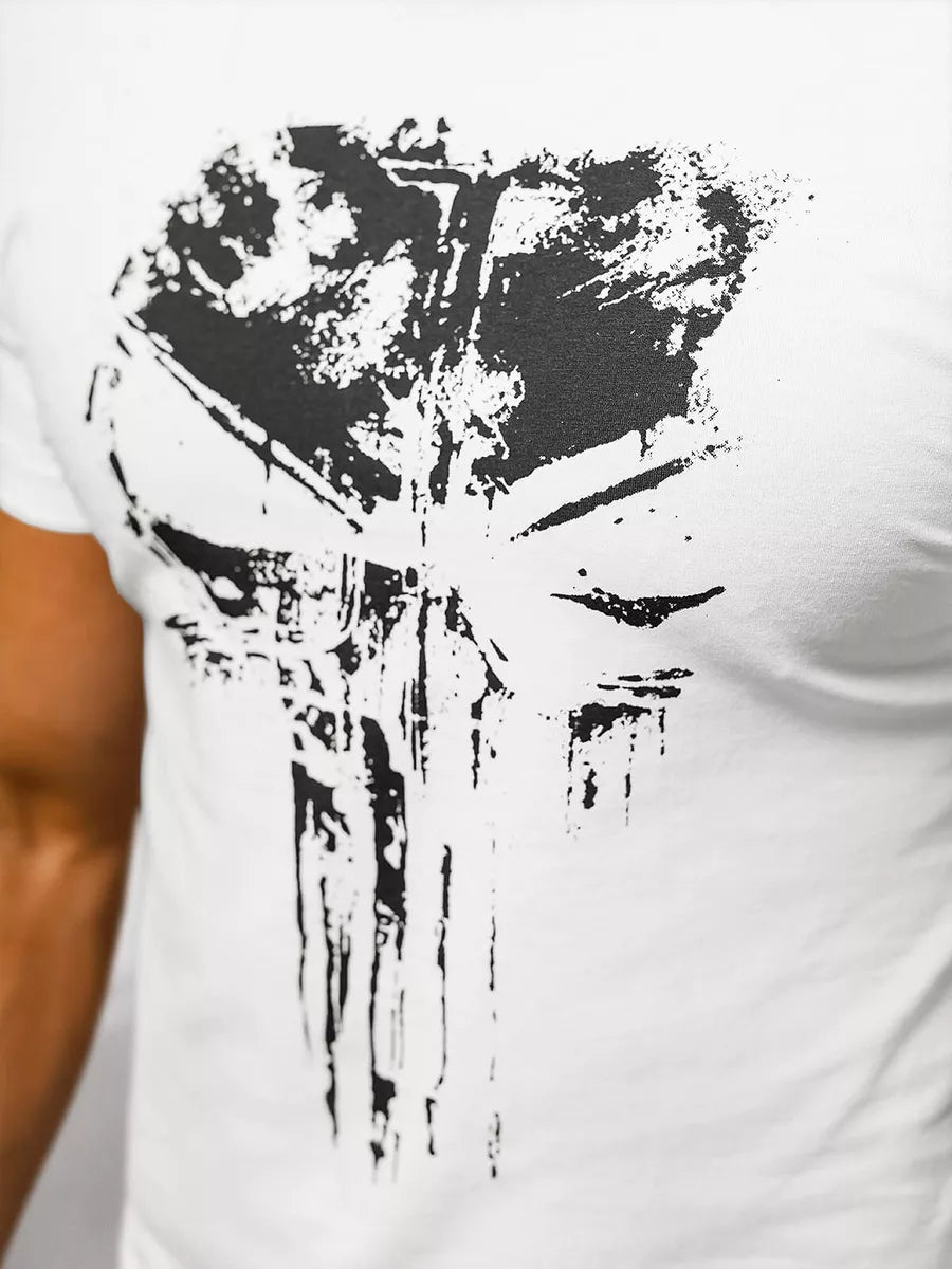 Men's white T-shirt Rebel