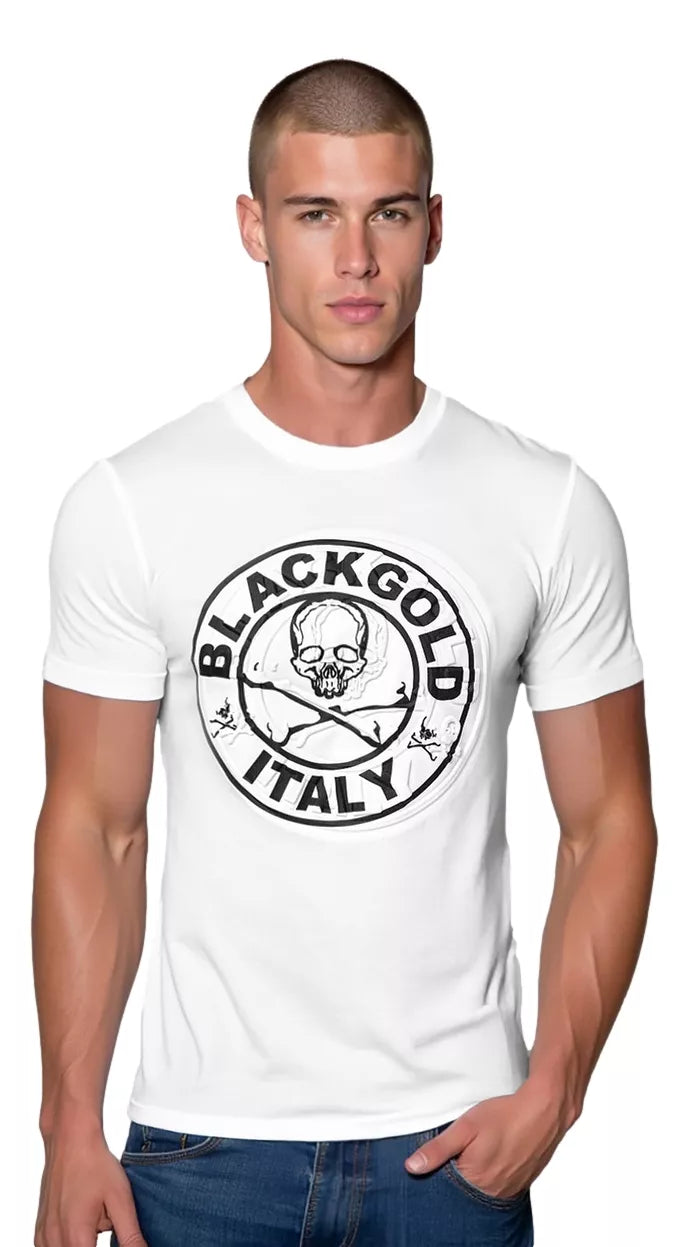 Men's white T-shirt Blackgold