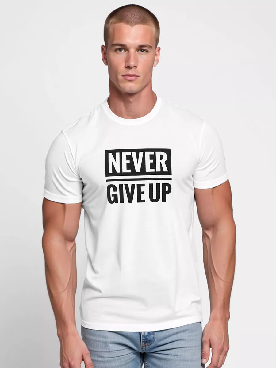 Men's white T-shirt Stay strong