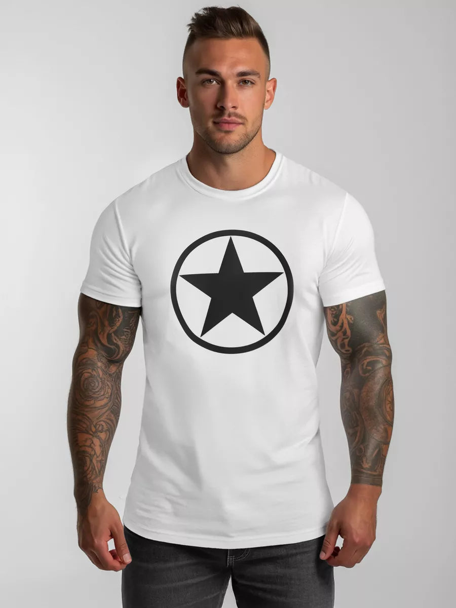 Men's white T-shirt Star