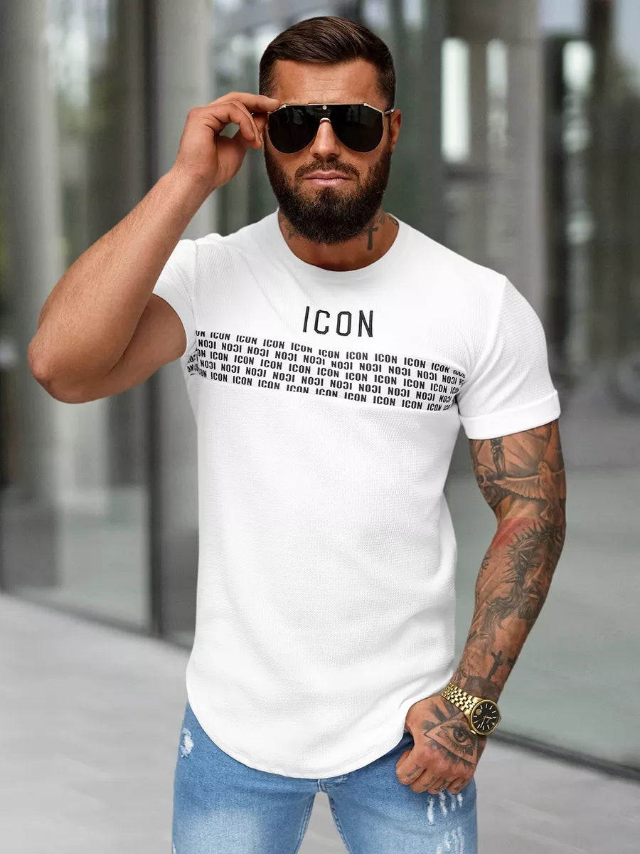 Men's white T-shirt Icon2