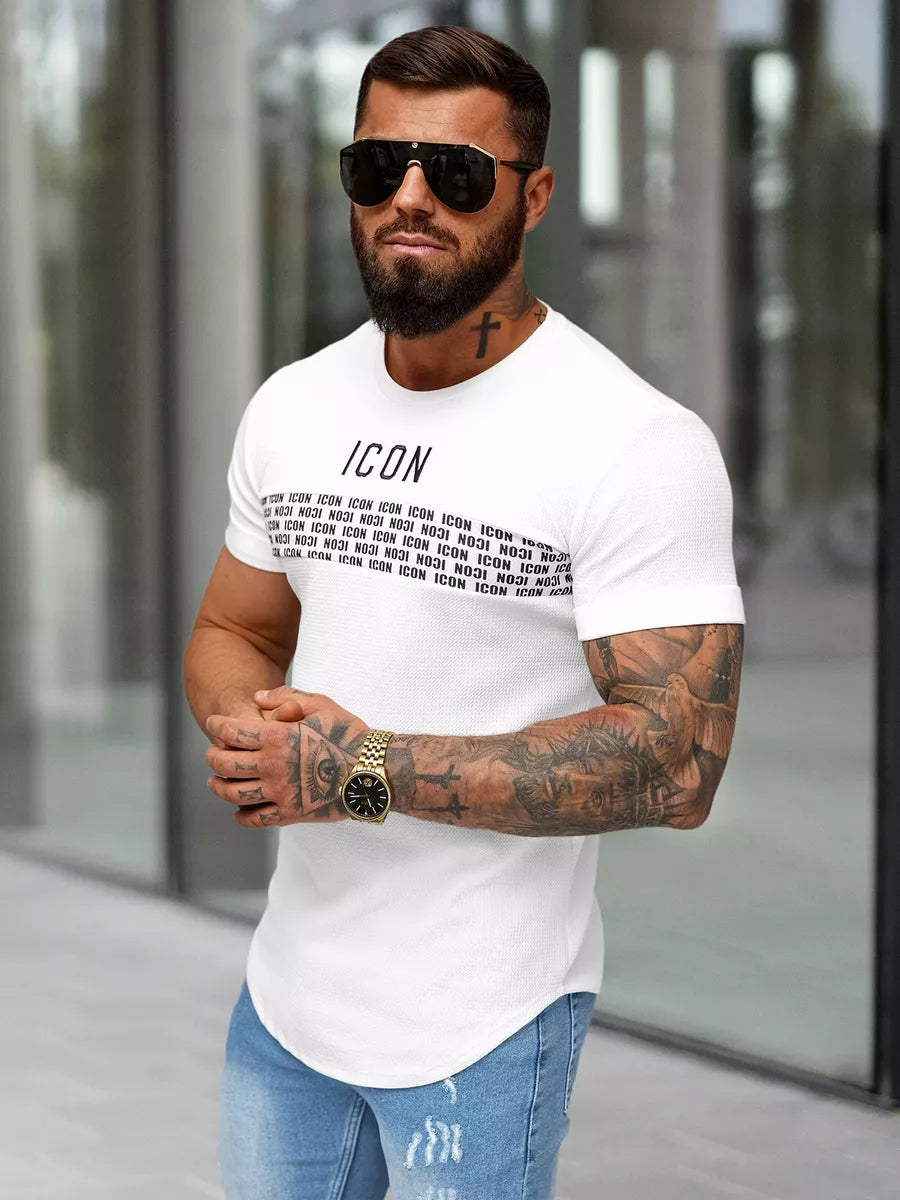 Men's white T-shirt Icon2